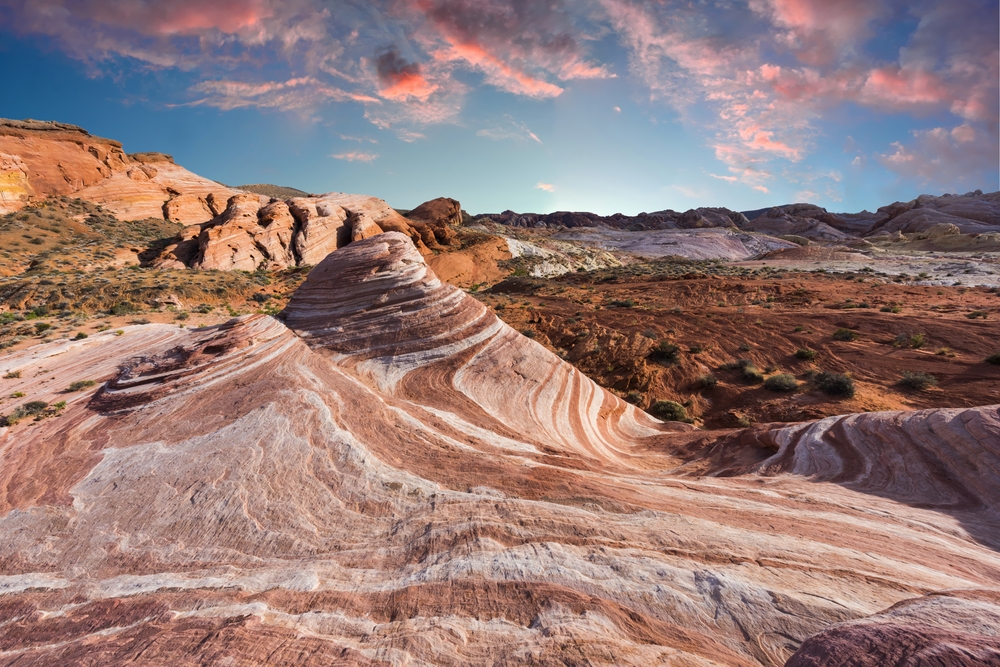 Amazing colors and shape found in the Fire Wave Rock in the Valley of Fire State Park, Nevada.