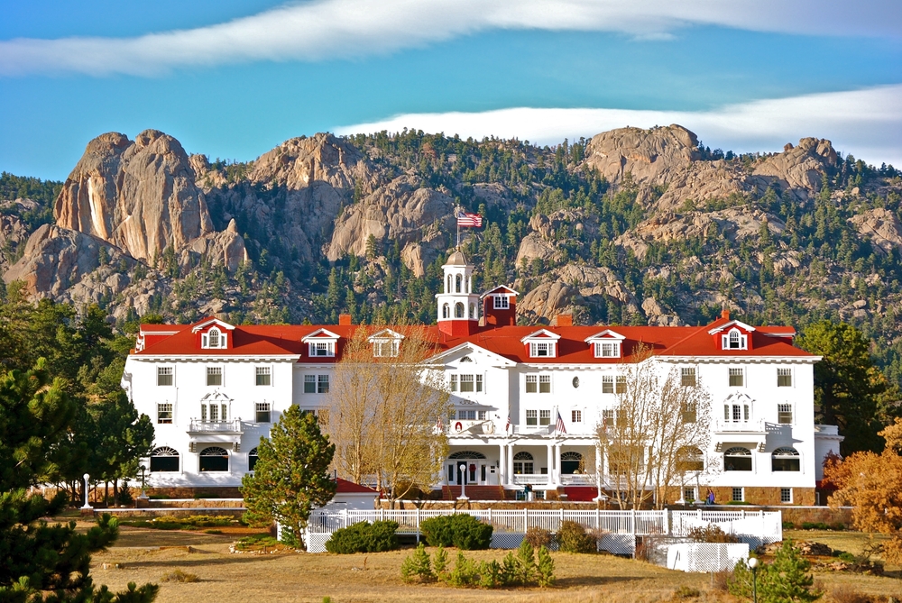 The Stanley Hotel made famous by the Stephen King movie The Shining in Estes Park, Colorado.