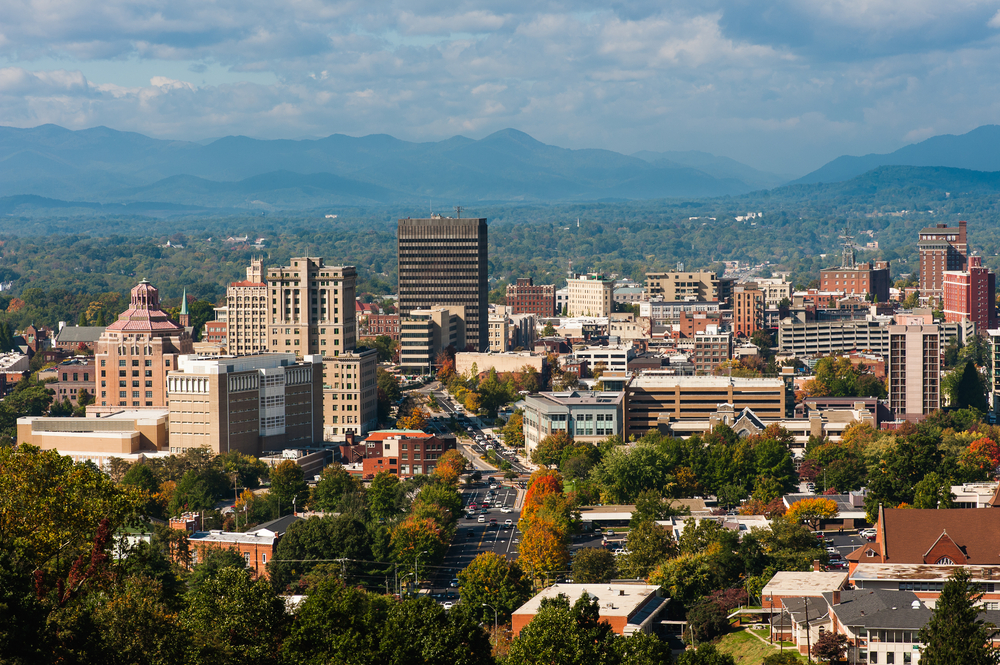 Downtown Asheville's skyline.