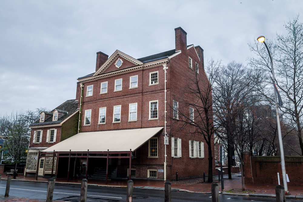 The redbrick City Tavern in downtown Philadelphia.