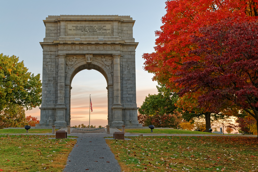 The National Memorial Arch is a monument dedicated to George Washington and the United States Continental Army.