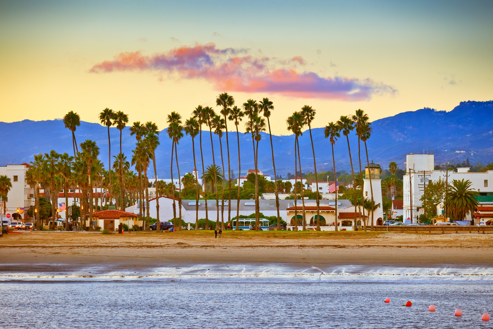 Santa-Barbar-beaches-and-palm-trees