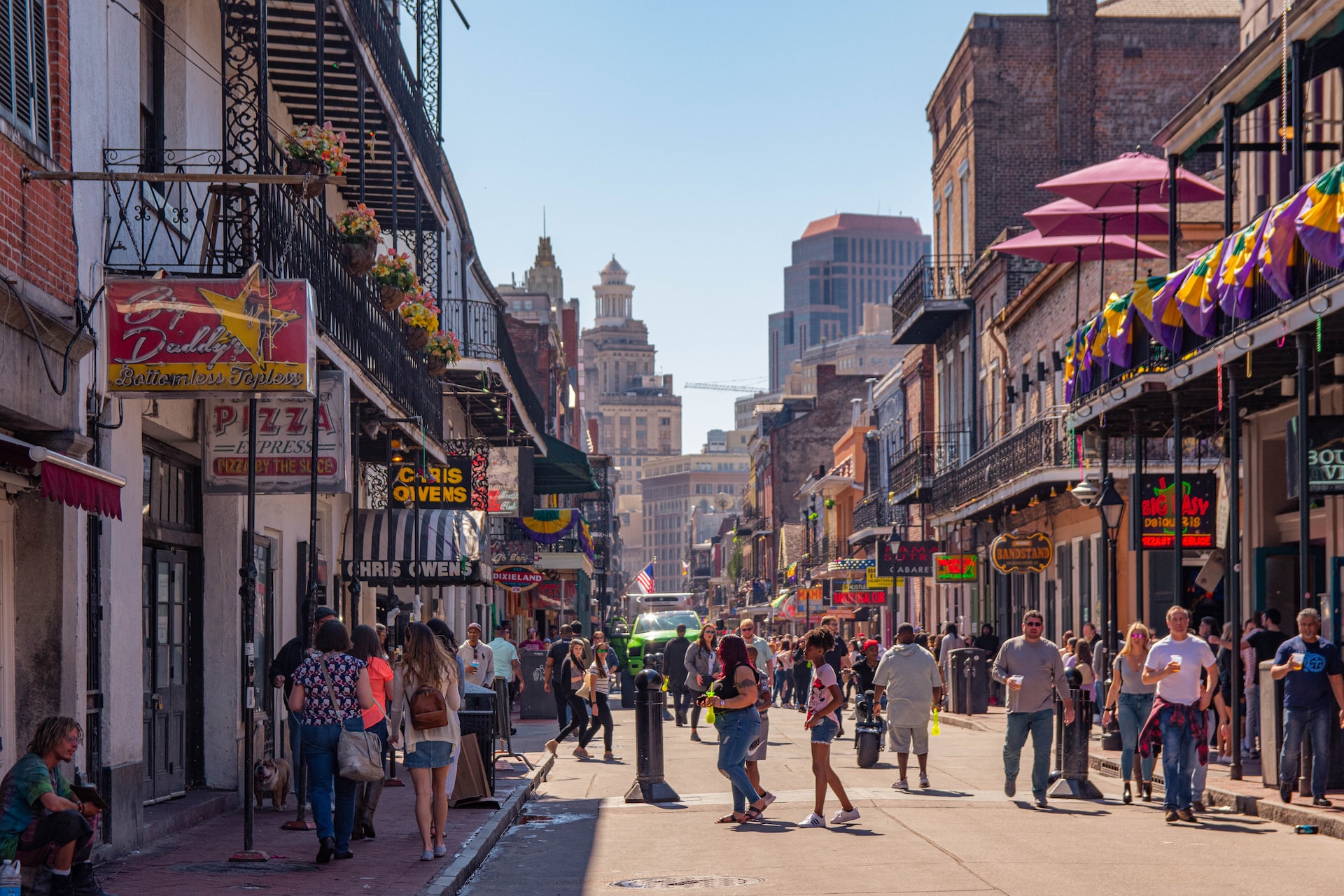 Bourbon Street during the day.