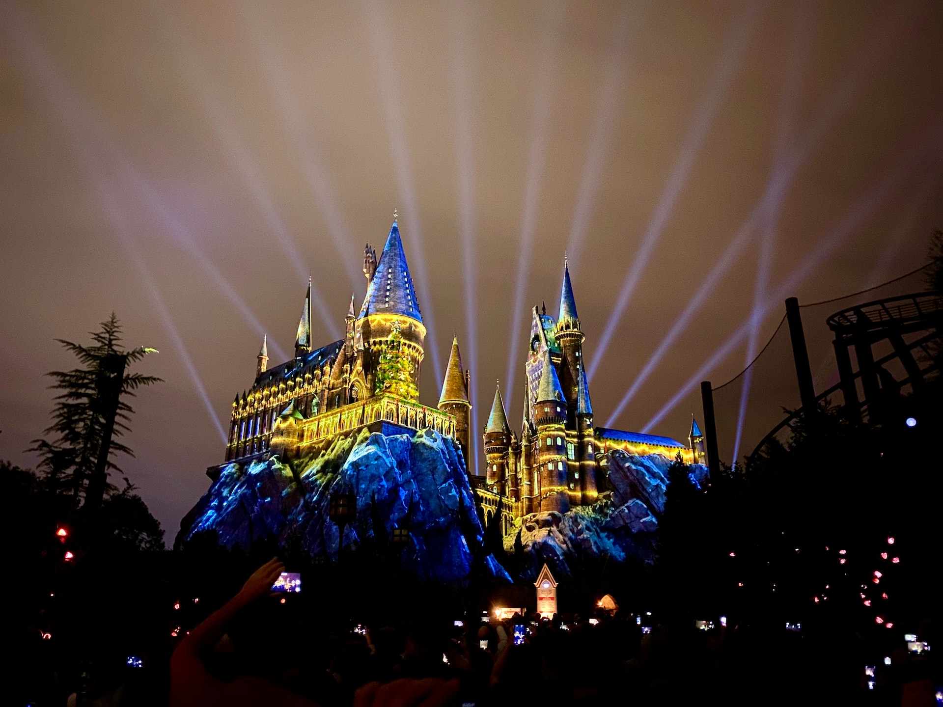 A Hogwarts light show, making this another solid choice for a place to go for Thanksgiving.