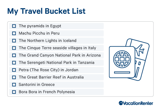 travel bucket list