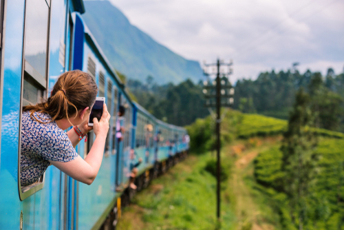 woman-riding-train