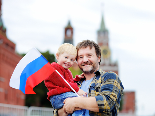 father-and-son-with-russian-flag