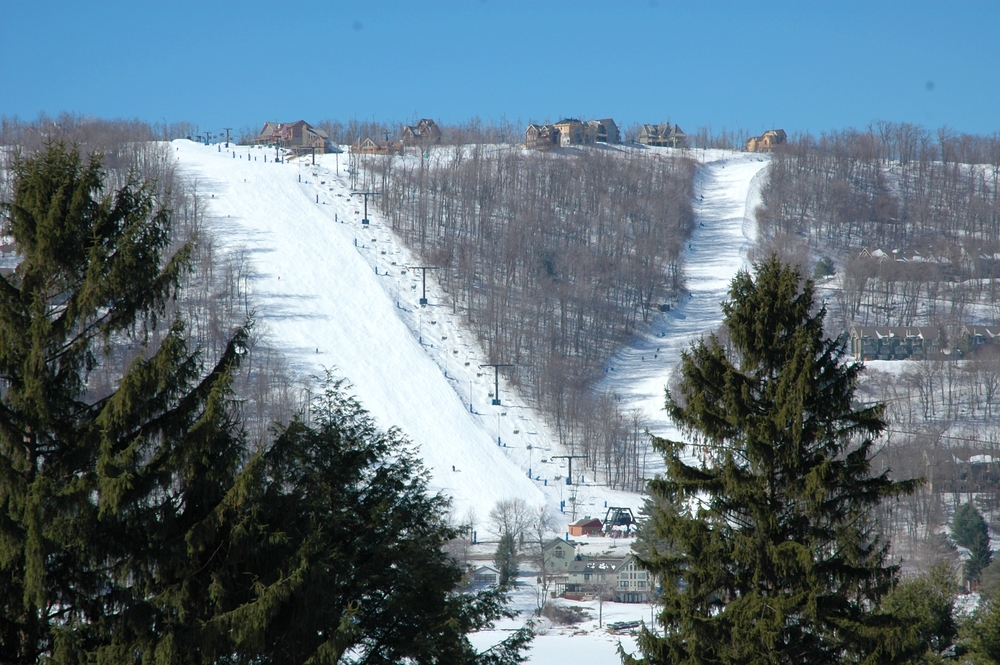Ski slopes near Deep Creek Lake in Garret County, Maryland.