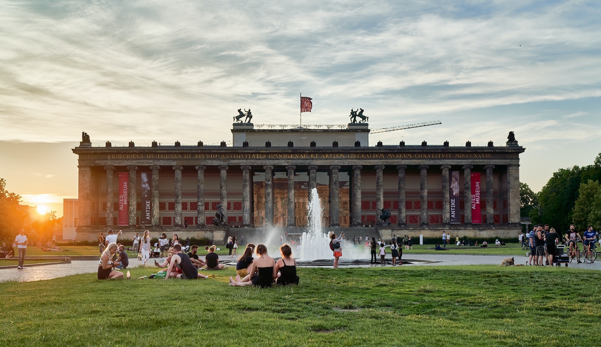 People relaxing outdoors in Germany.