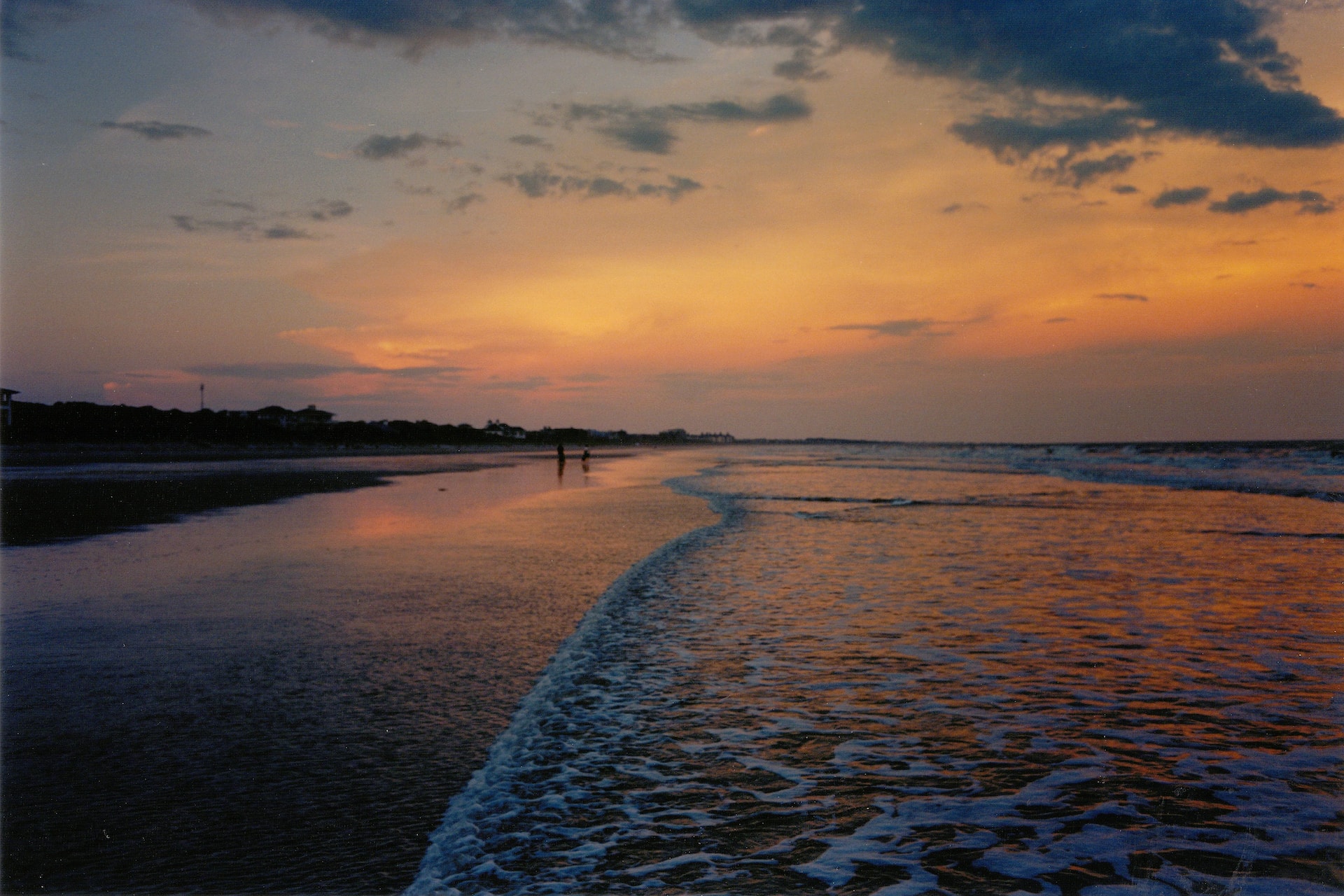 Sunset at the beach on Kiawah Island, South Carolina.