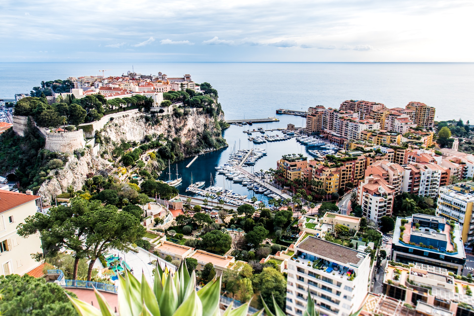 Views of the exquisite bay from the Exotic Garden of Monaco.