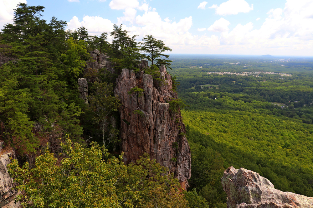 The view from Crowders Mountain State Park.