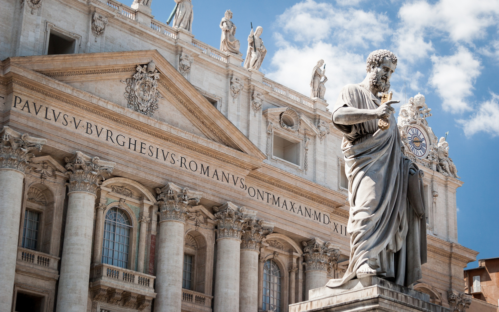 Statues and architecture in Vatican City.