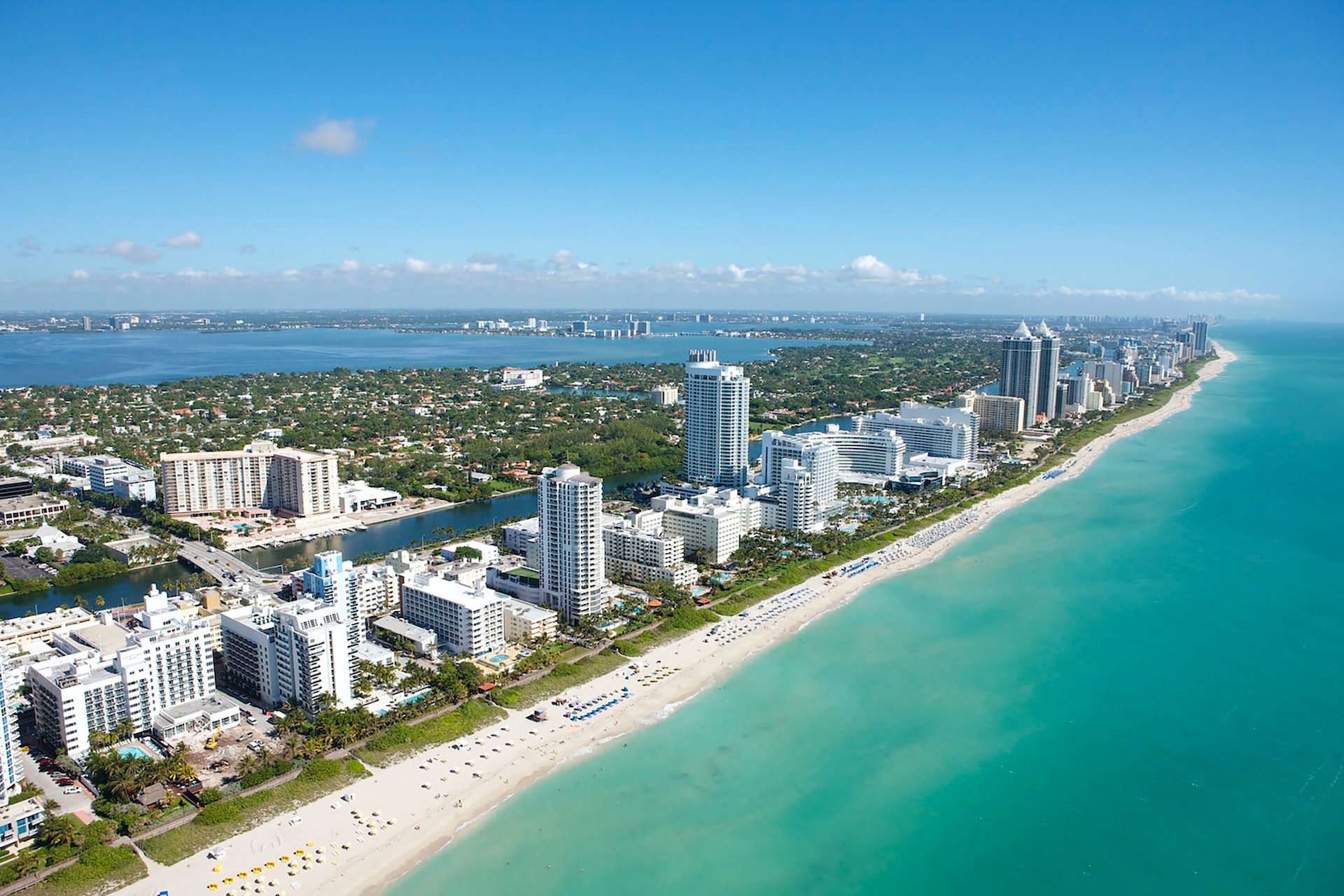 The long strand of beaches found along Miami's oceanfront.