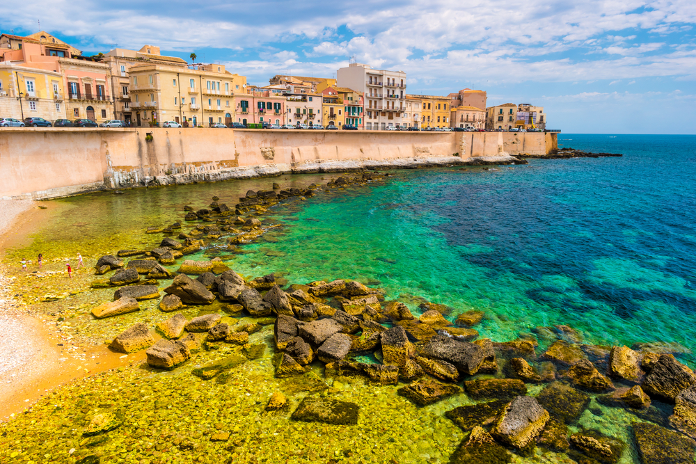 The turquoise water found along the Scilian coast.