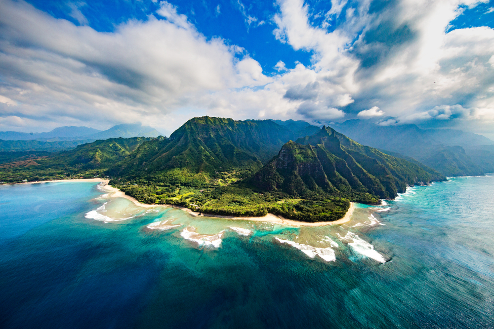 The dramatic cliffs and beaches found on Na Pali Coast, Kauai.