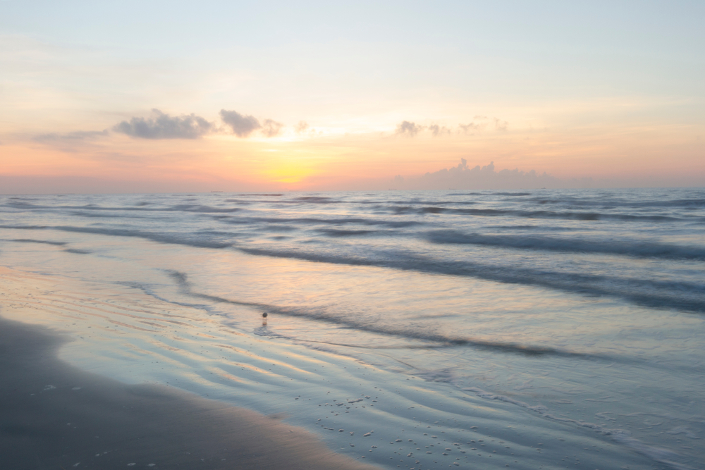 The Port Aransas Beach in the early morning.