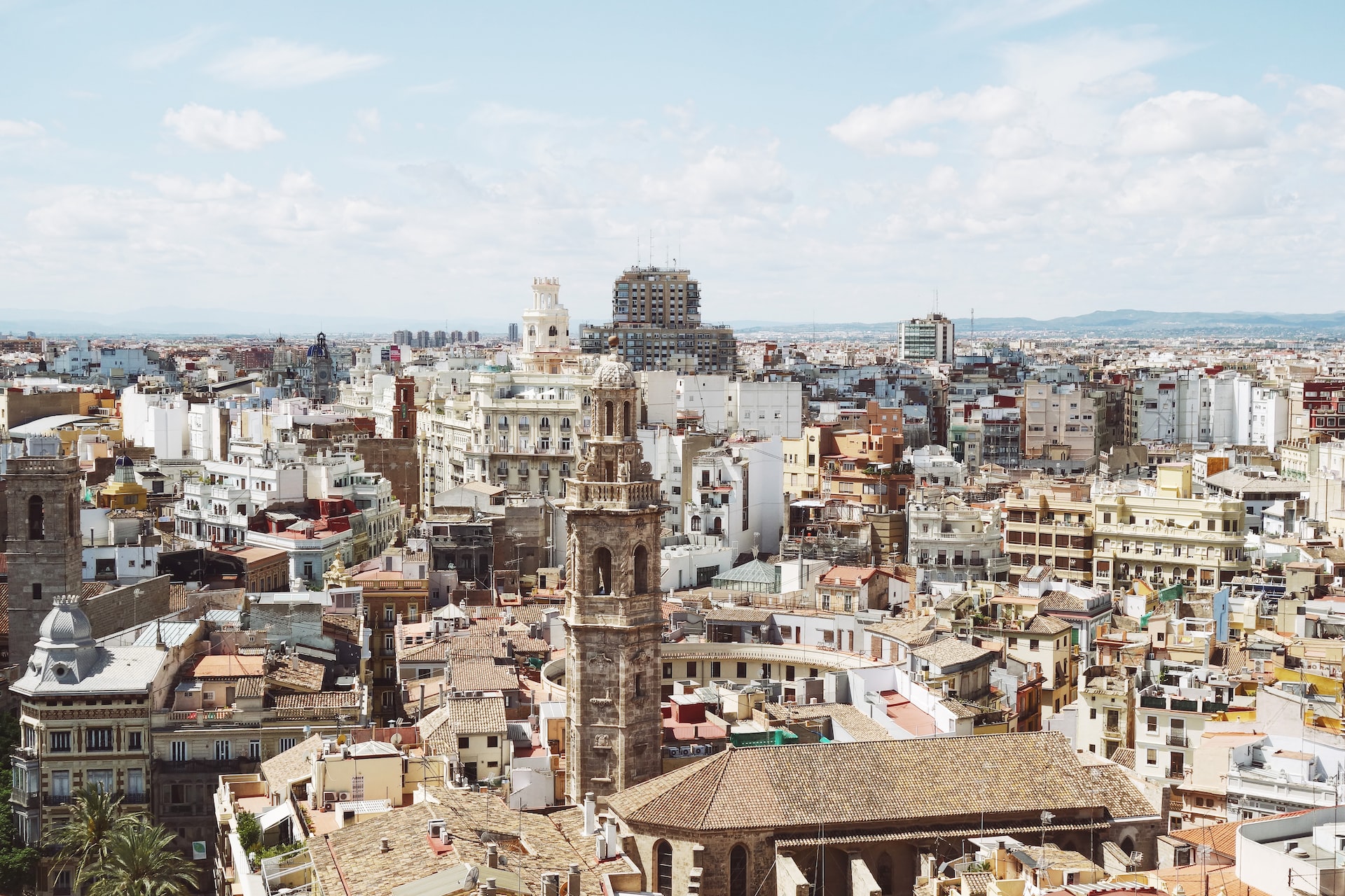 The diverse cityscape of Valencia.