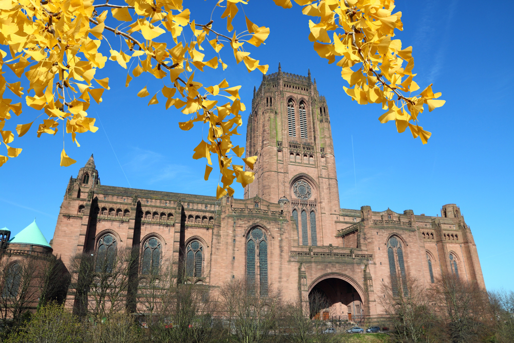 The Liverpool Cathedral as seen in the fall.