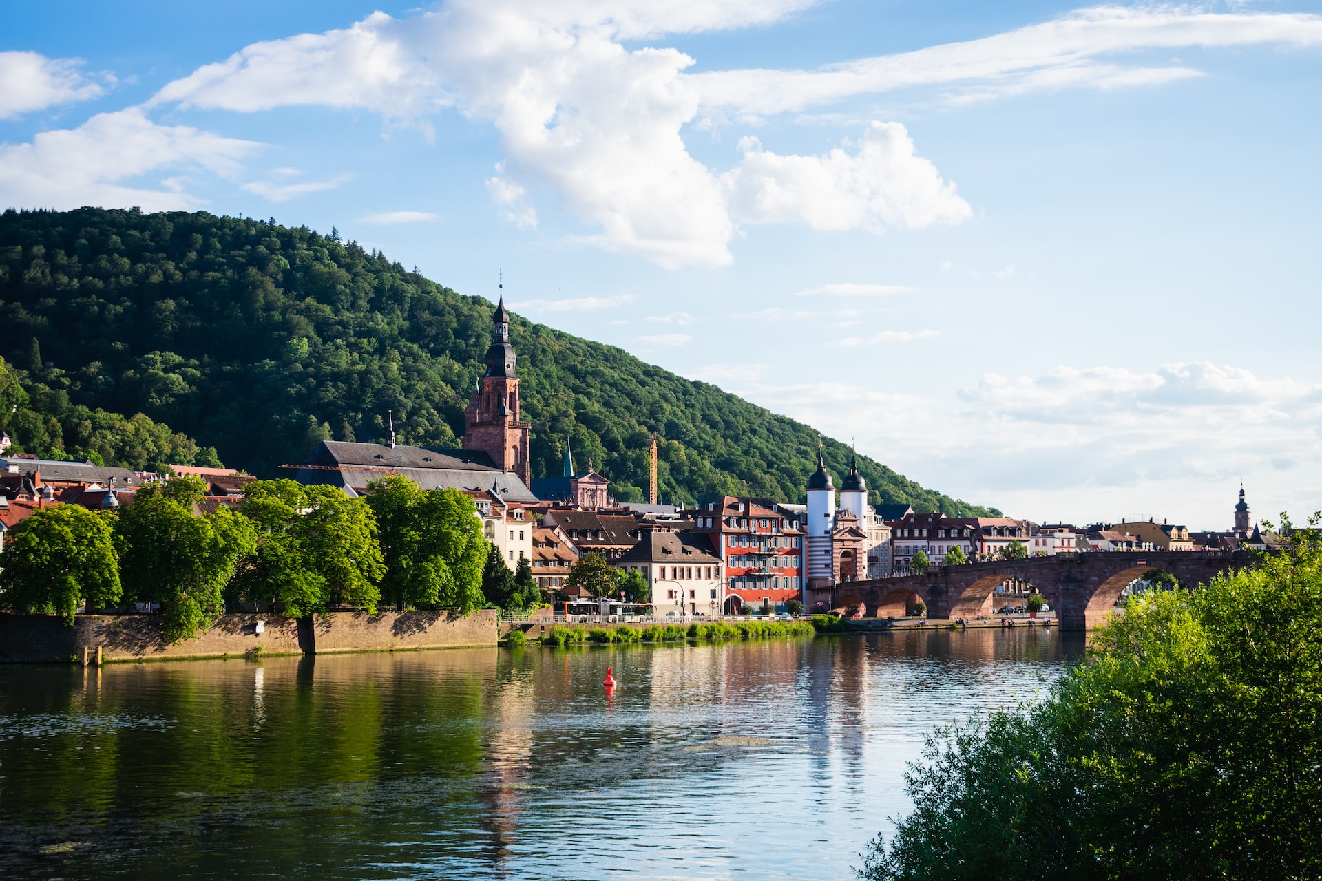 The serene, majestic looking Heidelberg on the Neckar River.
