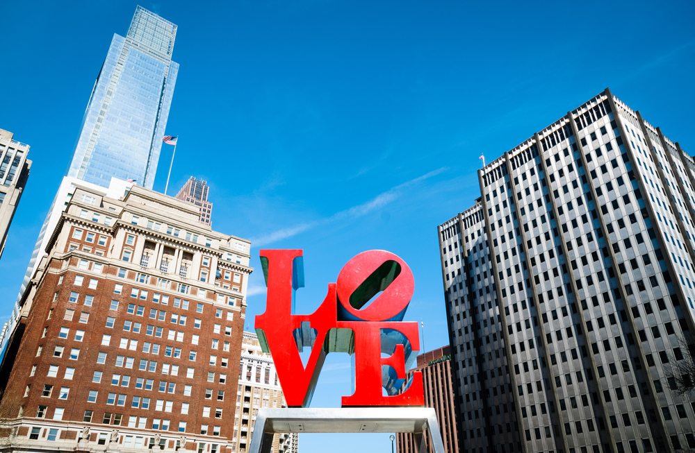 The Love sculpture in Loe Park.