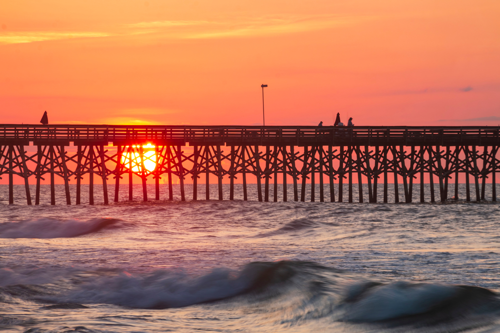 Beautiful summer sunrise in Myrtle Beach in South Carolina.