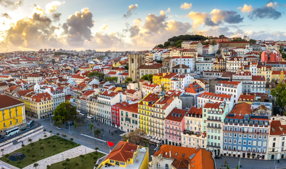 Lisbon cityscape during summer.