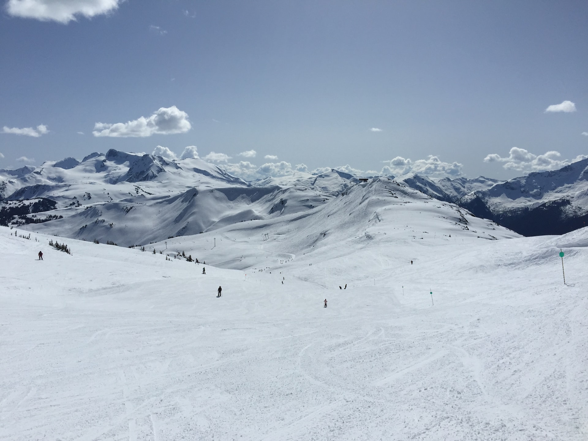 Snow-covered expanse called the Grand View on Burnt Stew at Whistler.