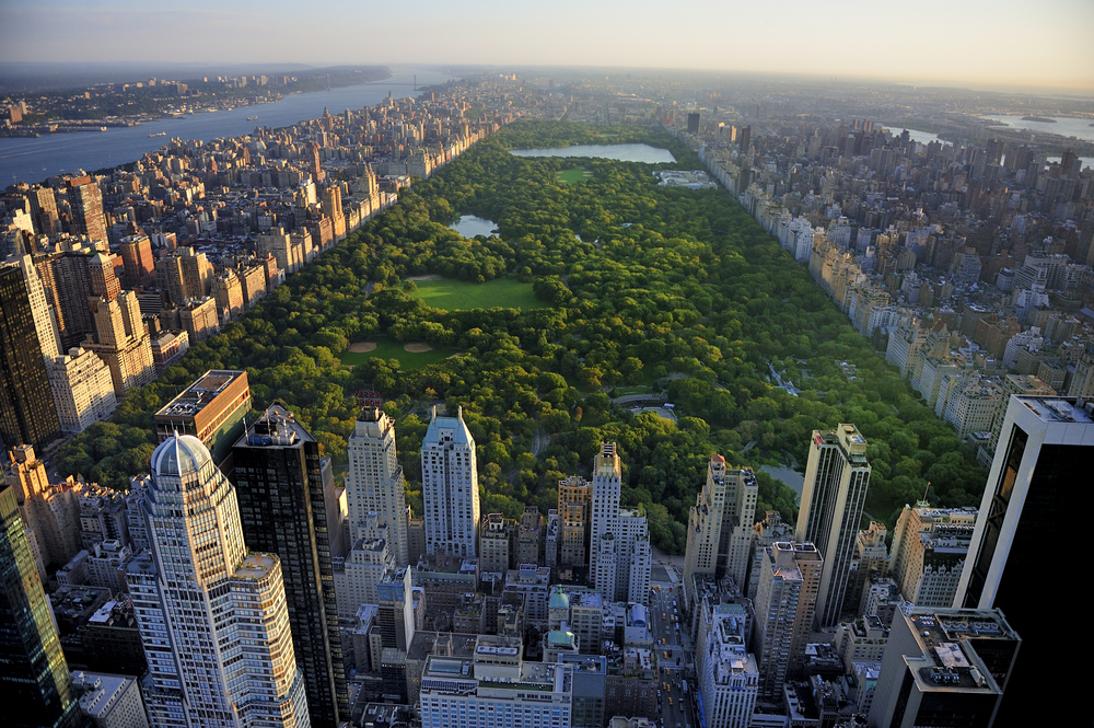 An aerial view of Central Park.
