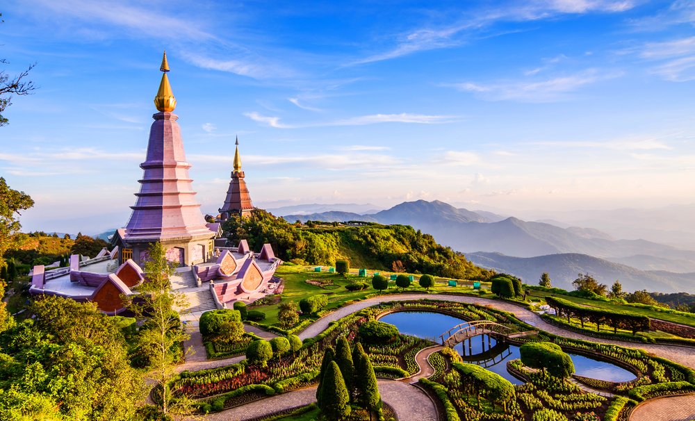 Pagodas on the top of Inthanon.