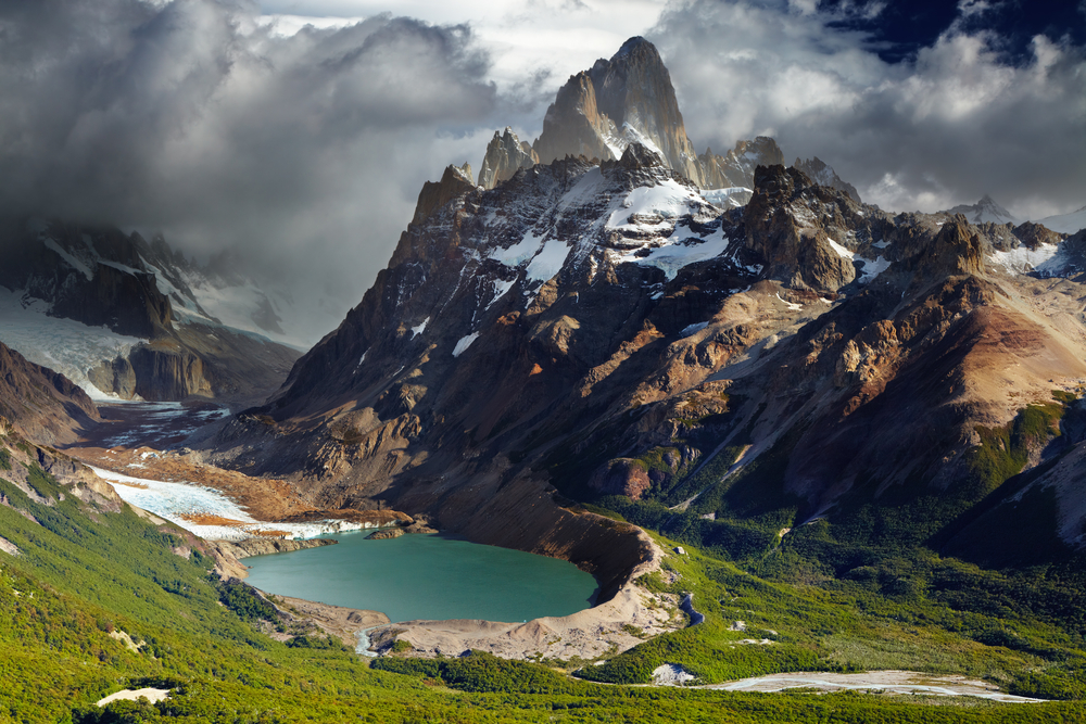 A rocky vista in Patagonia in Argentina.