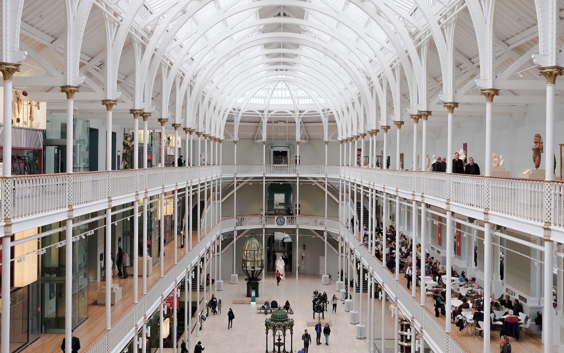 The interior of the National Museum of Scotland.