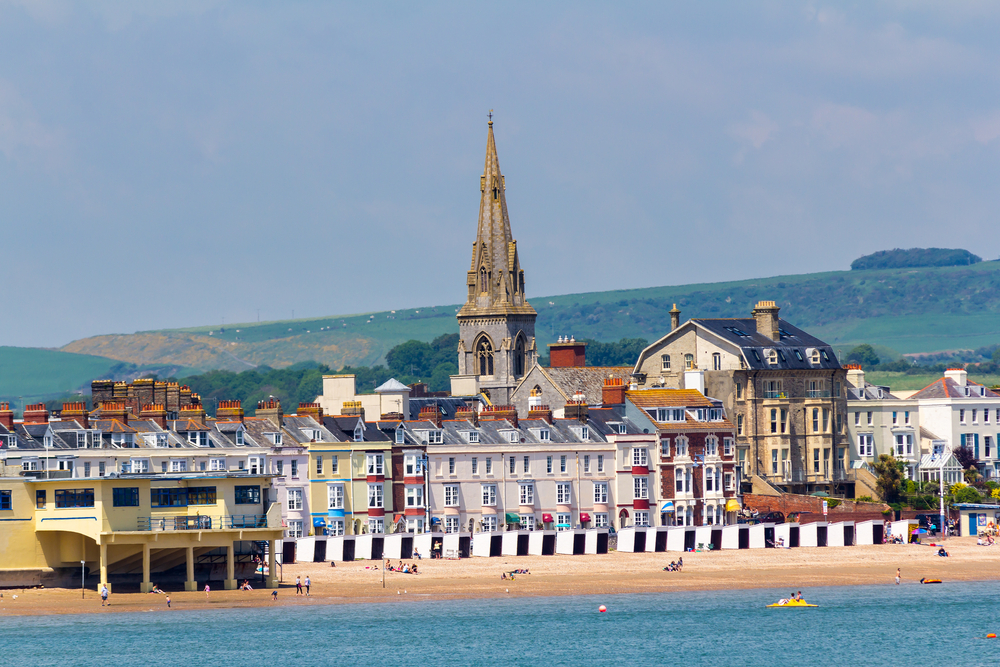 The cosmopolitan coast of Weymouth Beach.