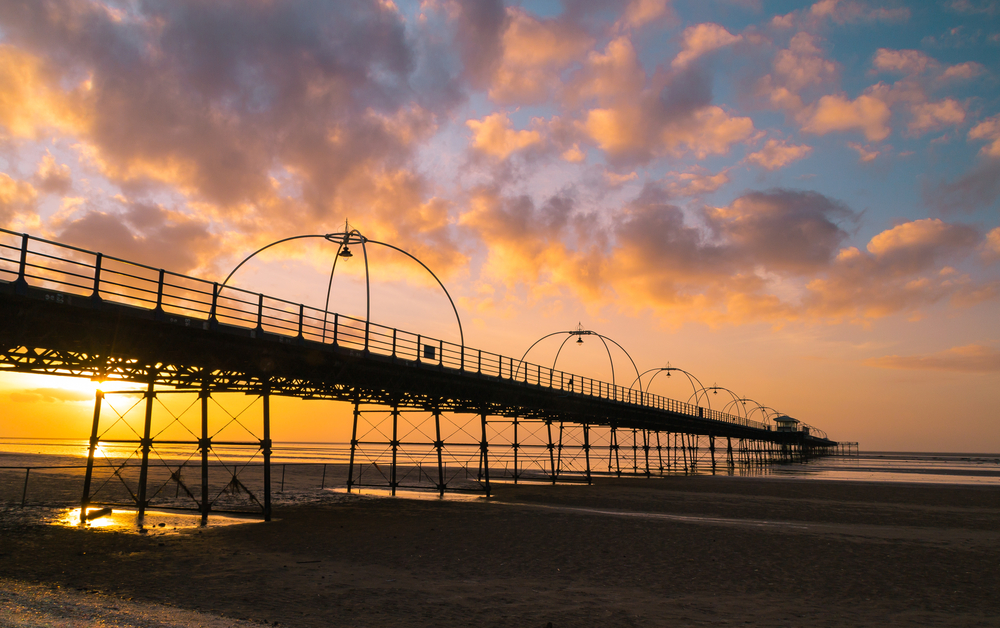 A brilliant looking sunset falling on Southport's pier.