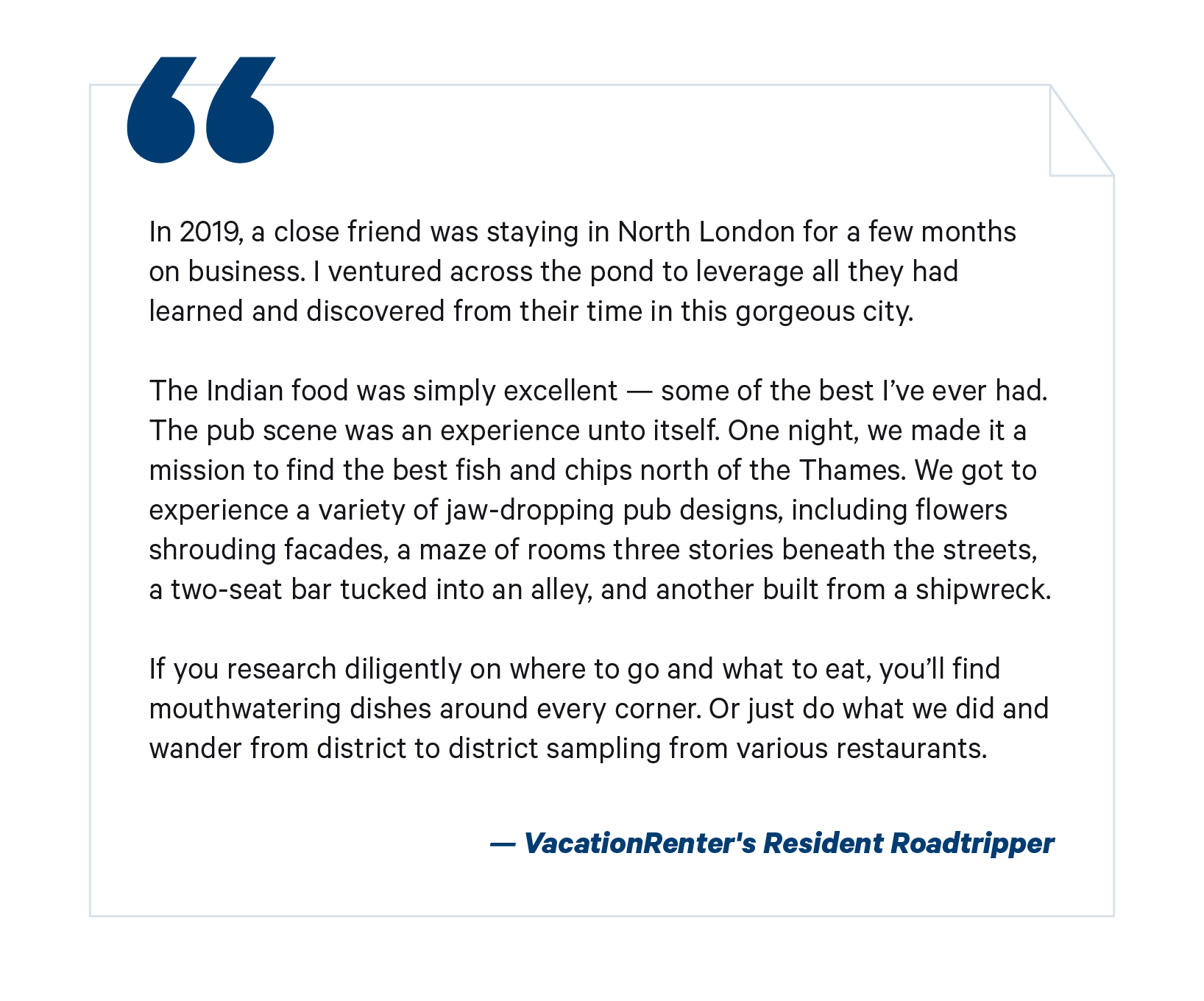 Quote from VacationRenter's resident roadtripper on London