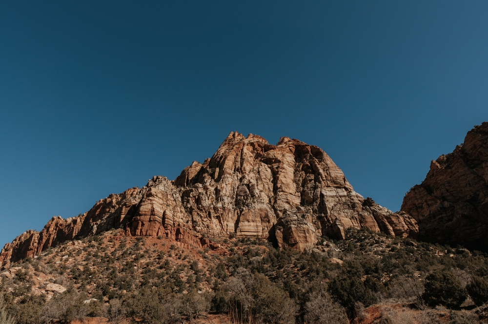 One of the tall rock formation that surrounds Water Canyon Trailhead in Hildale, Utah. 