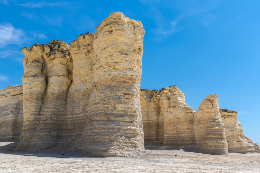 Chalk rock formations in Kansas