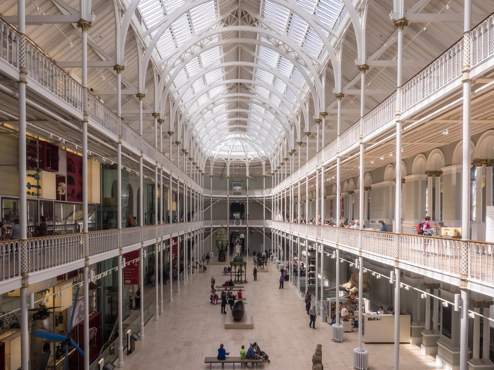 The National Museum of Scotland incorporates the collections relating to Scottish antiquities, culture and history and collections covering science and technology, natural history, and world cultures.