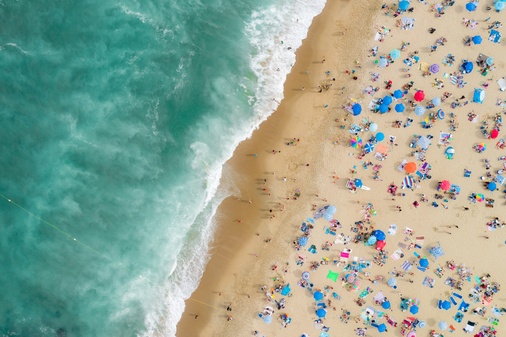 New Jersey aerial view of the beach