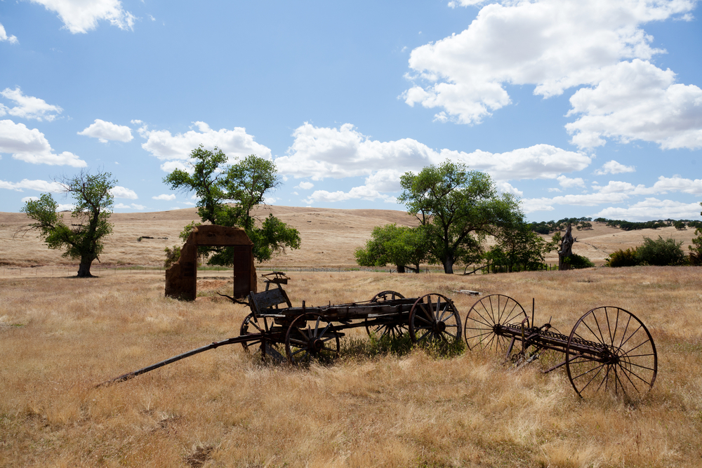 California ghost town, one of the old Gold Rush towns west of Mariposa.