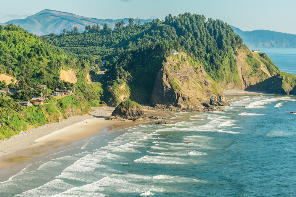 Scenic view of the Oregon coast in Tillamook County.