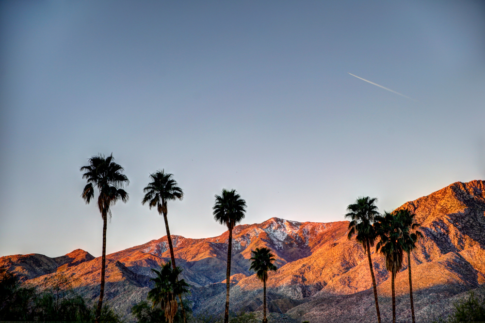 Palm Springs Mountains at sunrise.