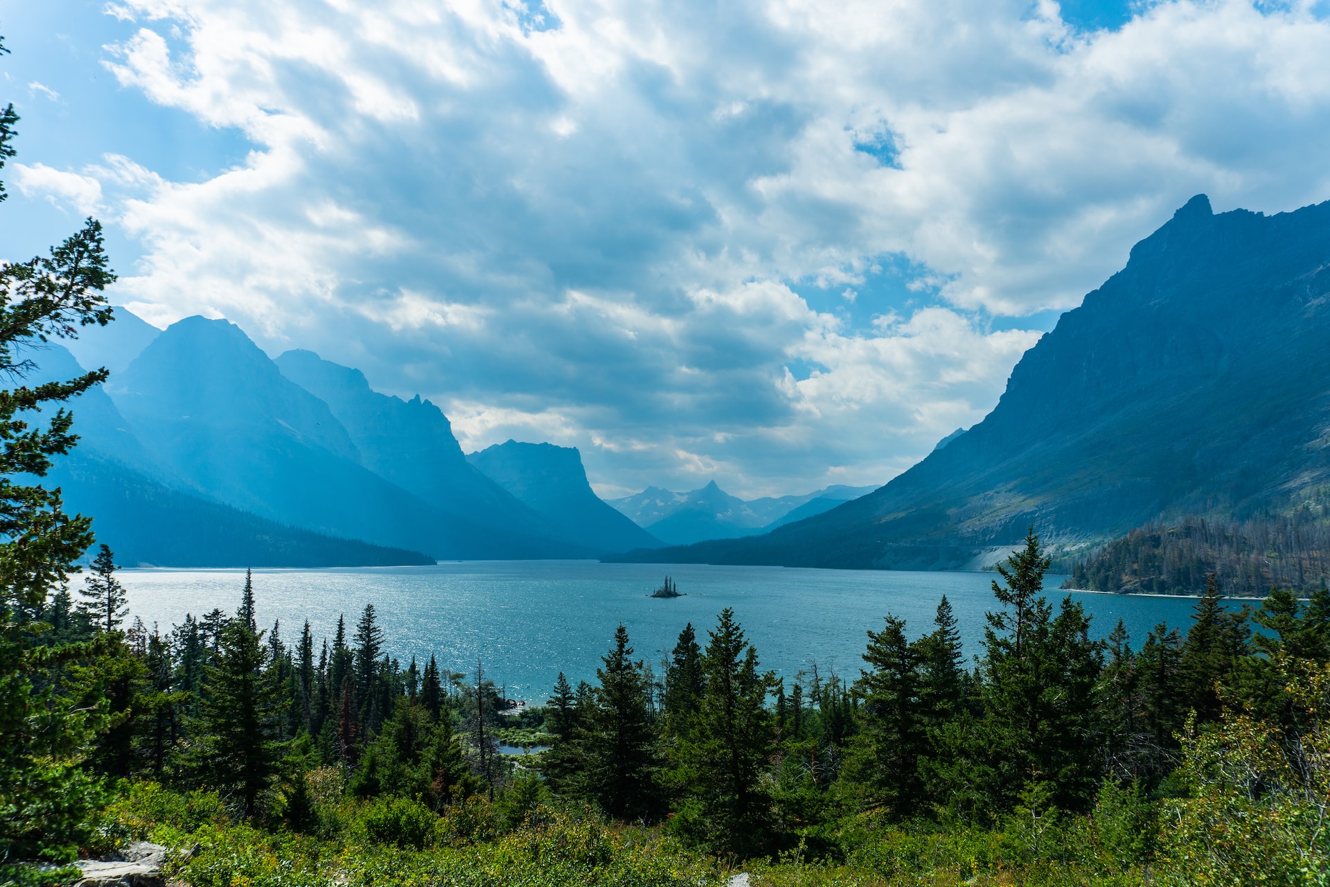 Lake Josephine in Glacier National Park, East Glacier.