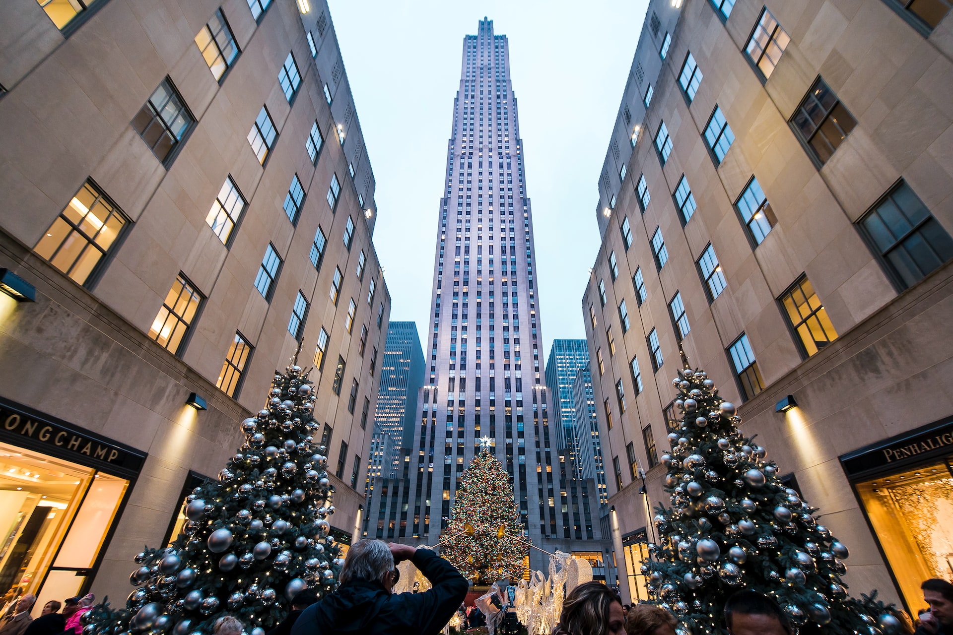 The Rockefeller Christmas Tree in New York.