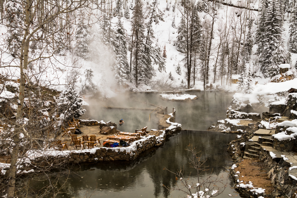 Srawberry Hot Springs in the middle of winter.