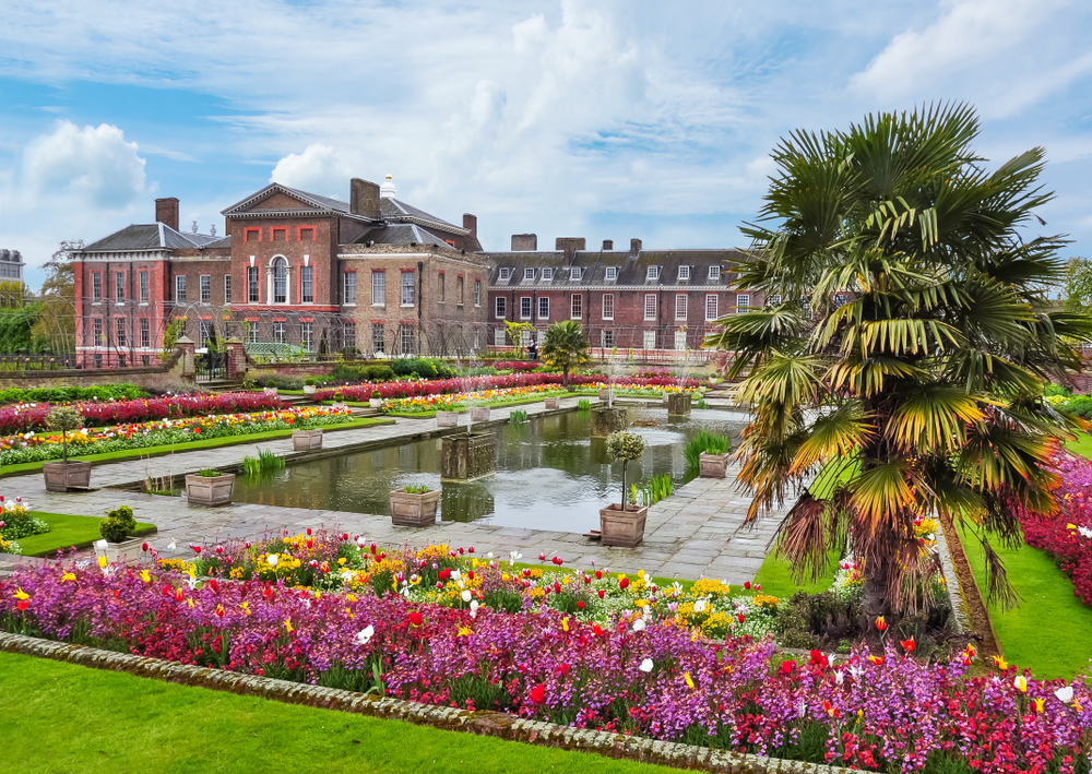 Kensington palace and gardens, London, UK.
