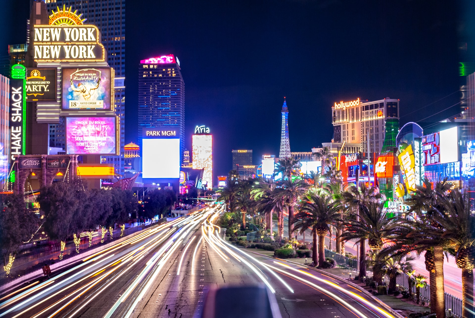 Las Vegas timelapse shot of the Strip.