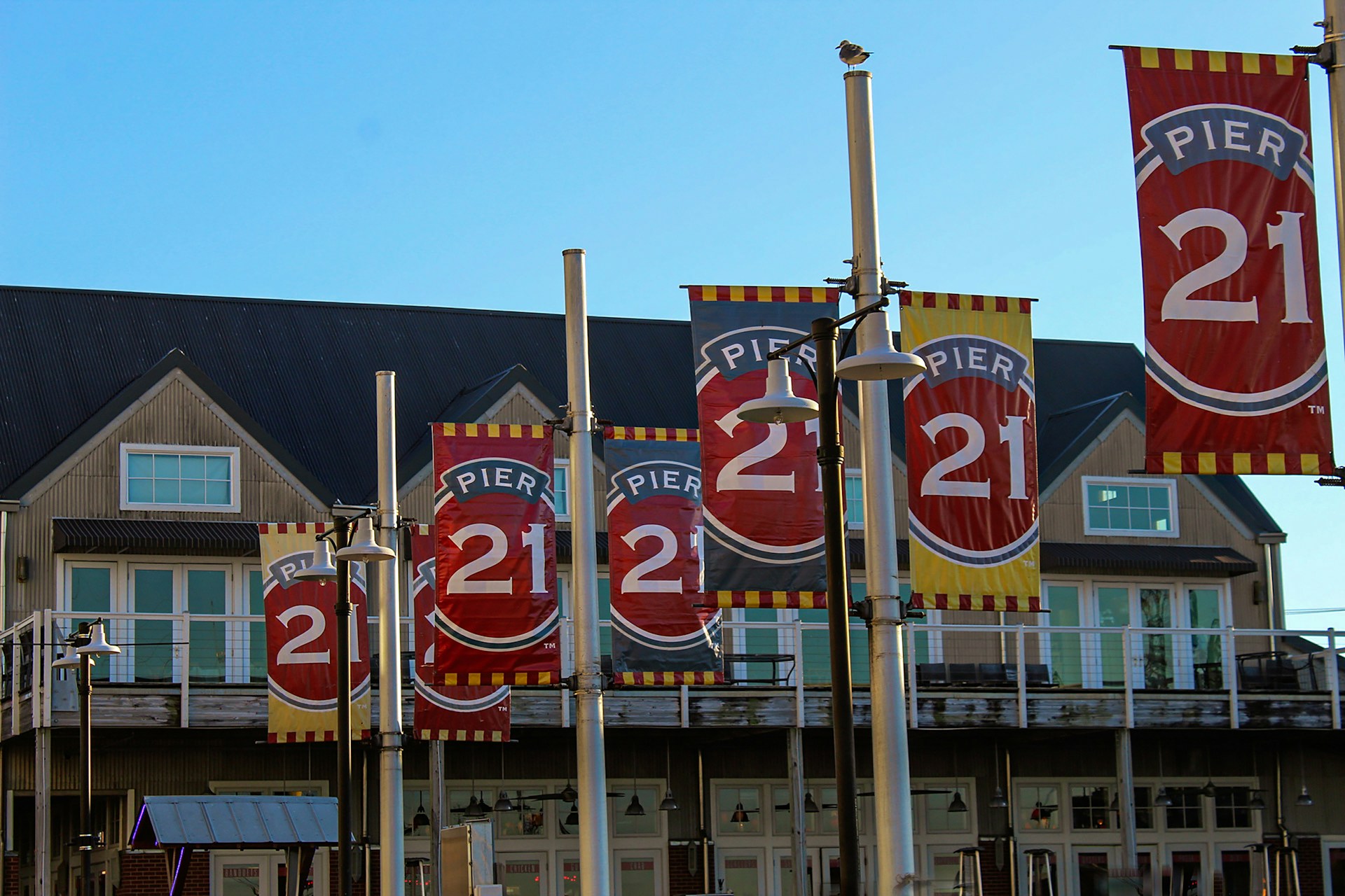 Flags in Galveston, Texas