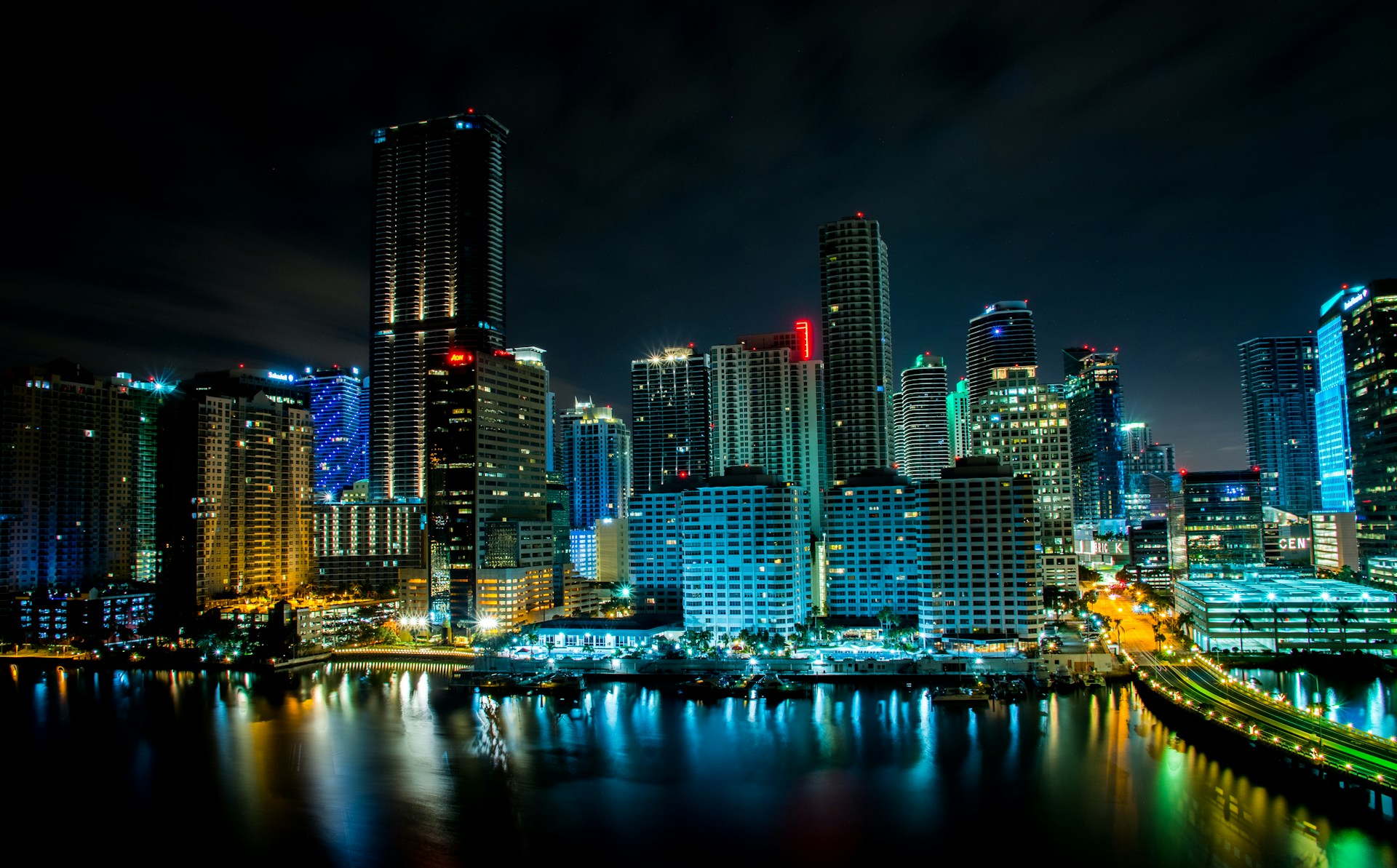 Miami Cityscape at Night