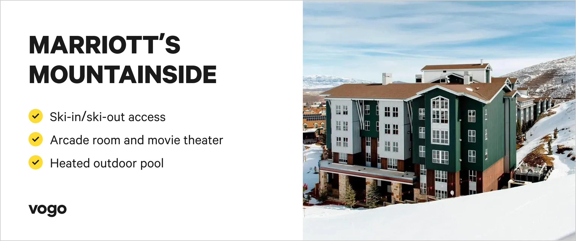 Marriott’s MountainSide resort with ski-in/ski-out access in Park City, Utah.